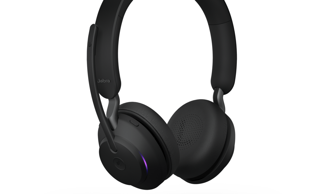 Jabra Evolve2 65 Teams Black Stereo Angled Boom Up Teams Light DB